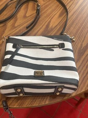Dooney & Bourke Serengeti Zebra Small Square Cross body Bag
